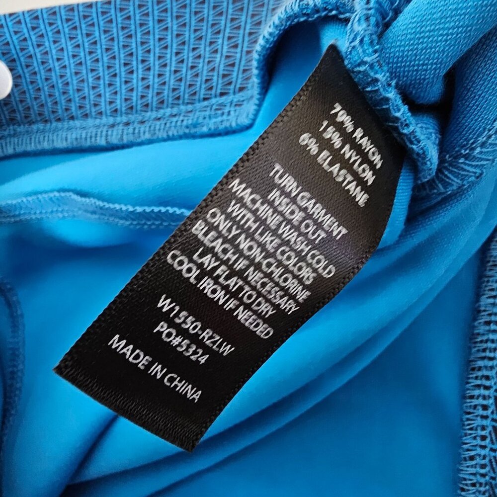 ⭐️Betabrand M Blue Patterned Two Pocket Straight Leg Yoga Stretch Dress Pants - Picture 6 of 6